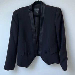 Club Monaco Size 12 Cropped Tuxedo Jacket